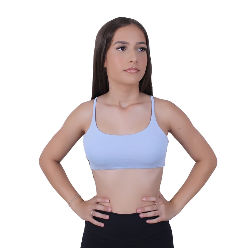 Top Academia com Bojo de Poliamida Alça com Elastico