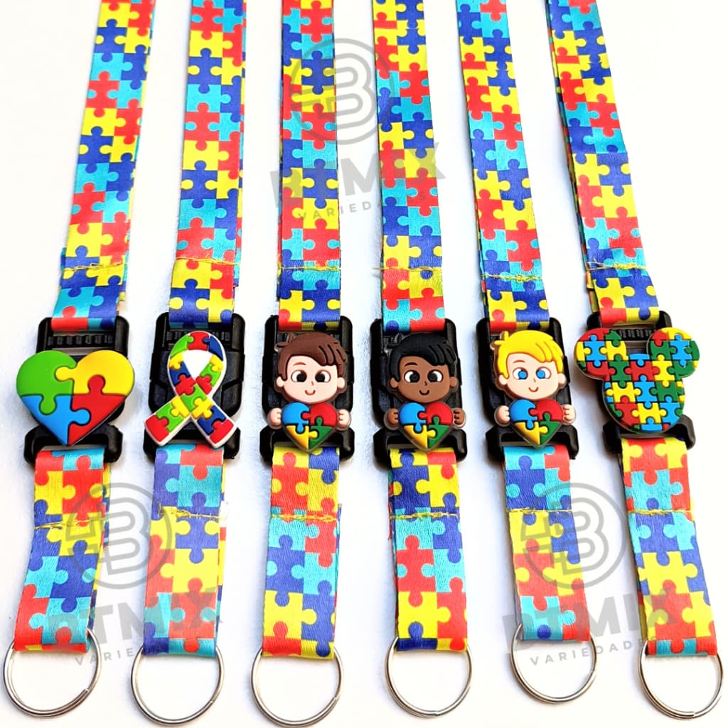 Cordão Autismo Personalizado com Emborrachado de Identificação Autista