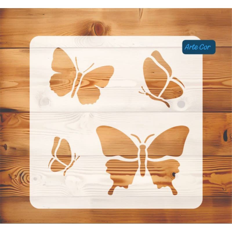 Borboleta Estêncil com 20 x 20 cm / n. 95 Molde Pintura / Confeitaria