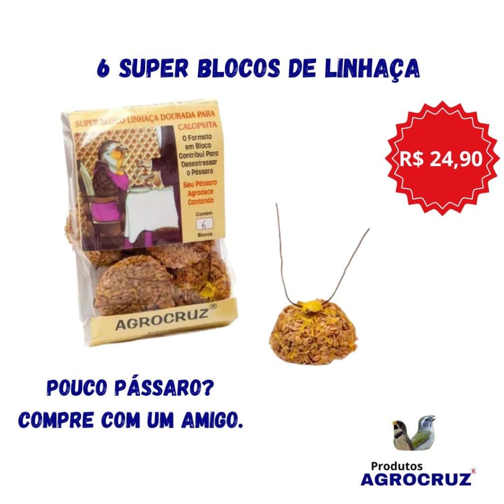 Super Bloco p/ divertir e complementar alimentação de calopsitas