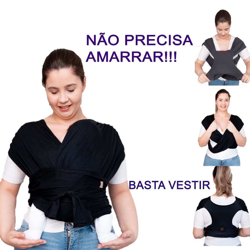 SLING DE VESTIR, LITTLE BENI, CANGURU CARREGADOR DE BEBÊ, WRAP SLING