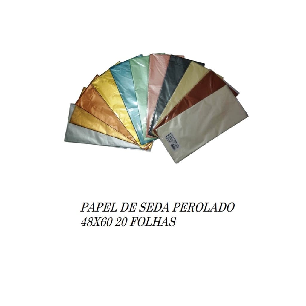 Papel de Seda Metalizado Perolizado 48X60 20 Folhas - NOVAPRINT/RIDET