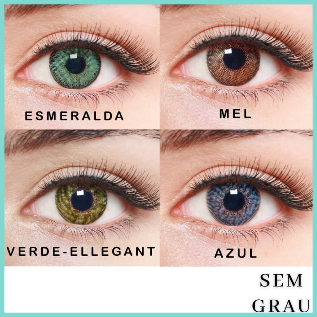 Lente de Contato Coloridas Natural Vision Anual - Sem Grau