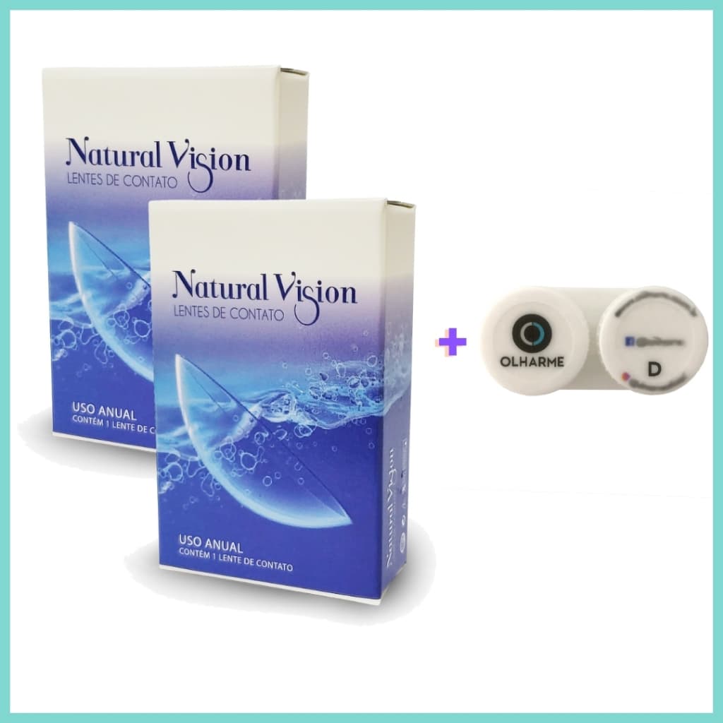 Lentes de Contato Incolor Anual - Com Grau - Natural Vision