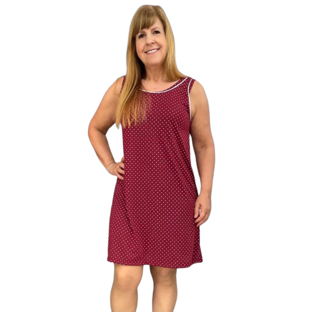 Camisola Vestido Feminino Idosa Pijama Malha Senhora Regata Verão Cirurgia