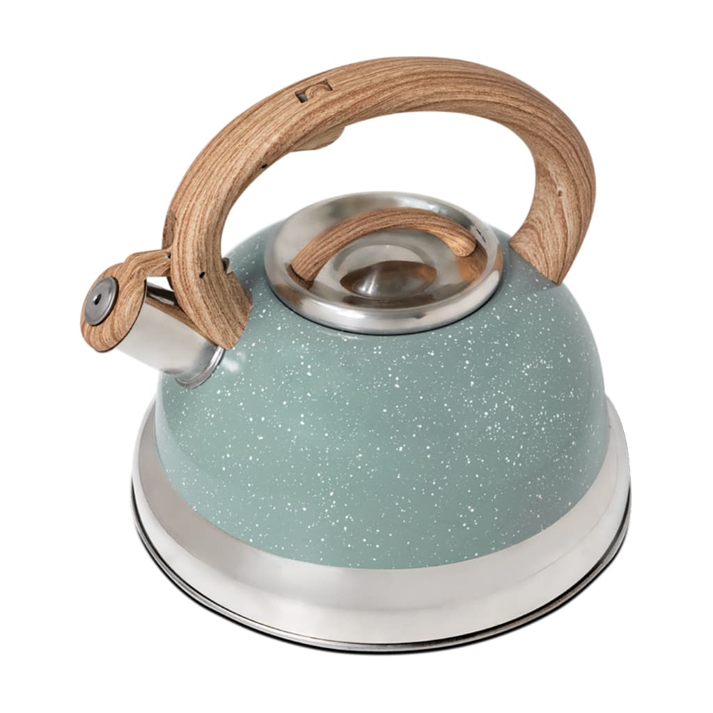 Chaleira com Apito e Indução - Brinox Roma 2,7 litros Verde Botanika