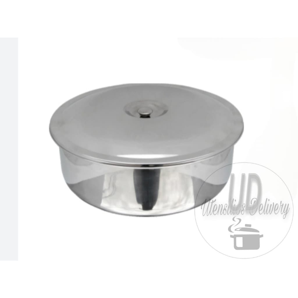 Bacia Extra Grande Inox Reforçada Saladeira Redonda 16 LITROS /8 LITROS Com Ou Sem Tampa.