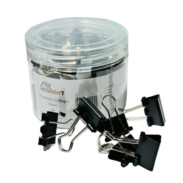 Clips Prendedor De Papel Binder Metal 19mm Com 40 Peças