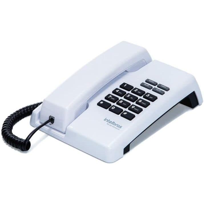 Telefone Fixo Linha Mesa Parede Aparelho Telefônico Intelbras Branco