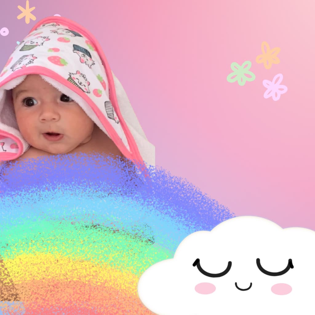 Kit 3 Unidades - Toalha de Banho Bebê Recém Nascido Infantil Felpuda com Capuz em Malha de Algodão