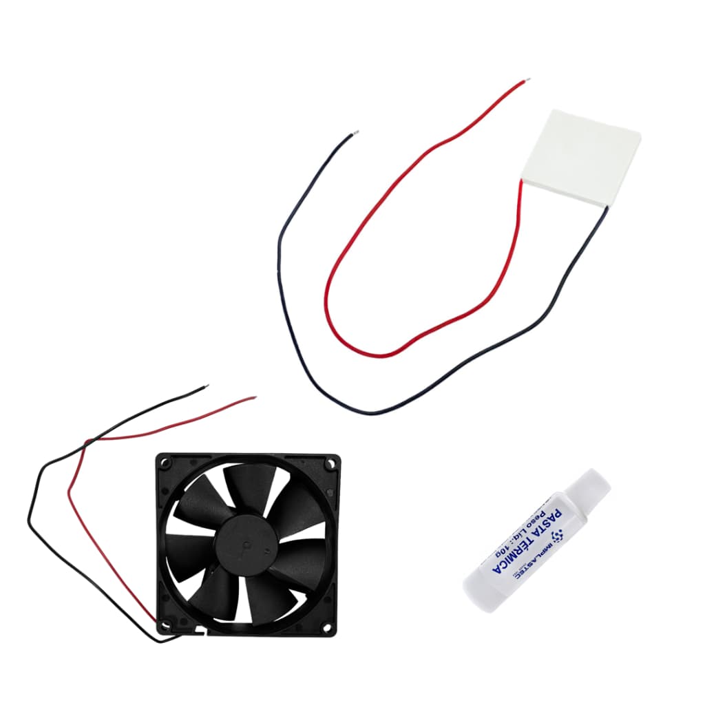 Kit Pastilha Peltier + Cooler Ventilador 12v + Pasta Termica