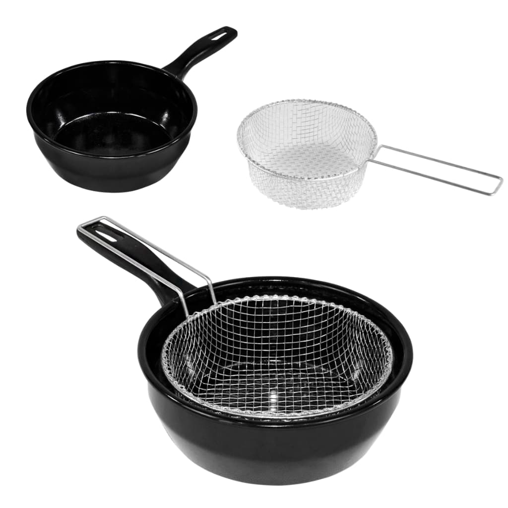 Frigideira Fritatudo Fritadeira com Cesto 26cm Esmaltada Roa