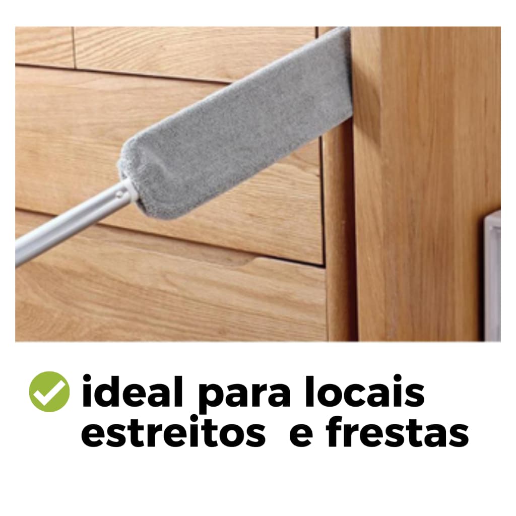 Limpador Espanador de Pó Grande Flexível MOP Limpa Poeira Lugar Estreito Retrátil