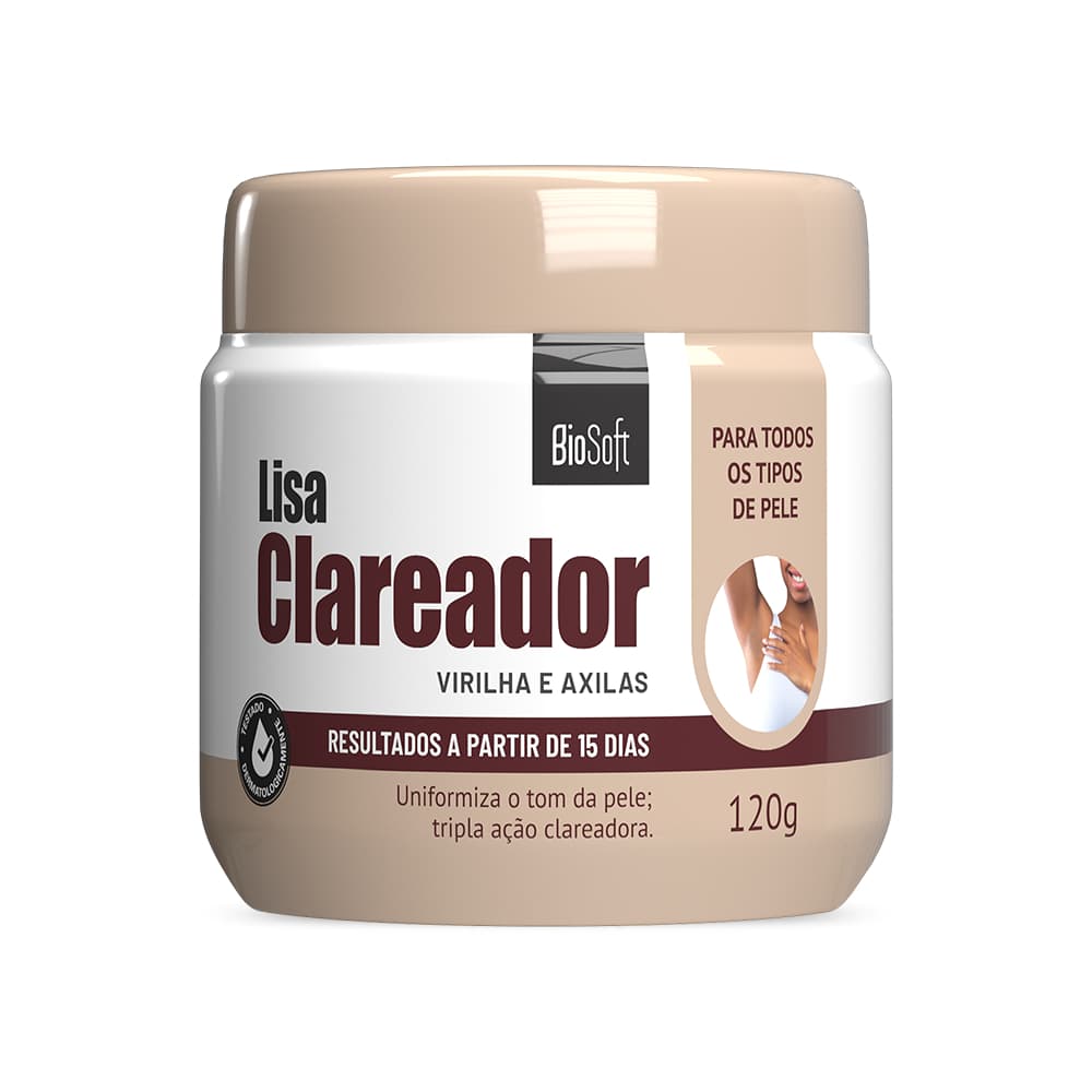 Creme Lisa Clareador de Axilas e Virilhas 120g