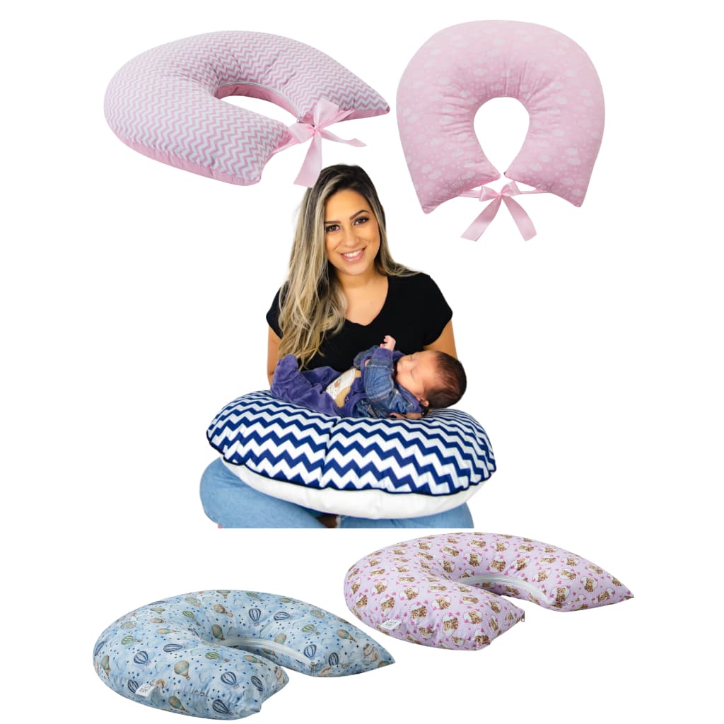 Almofada Para Amamentação Travesseiro Várias Estampas Lindas - Bem cheia