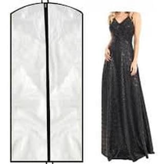 Capa Protetora De Plástico Com Zíper P Roupas Terno Vestido