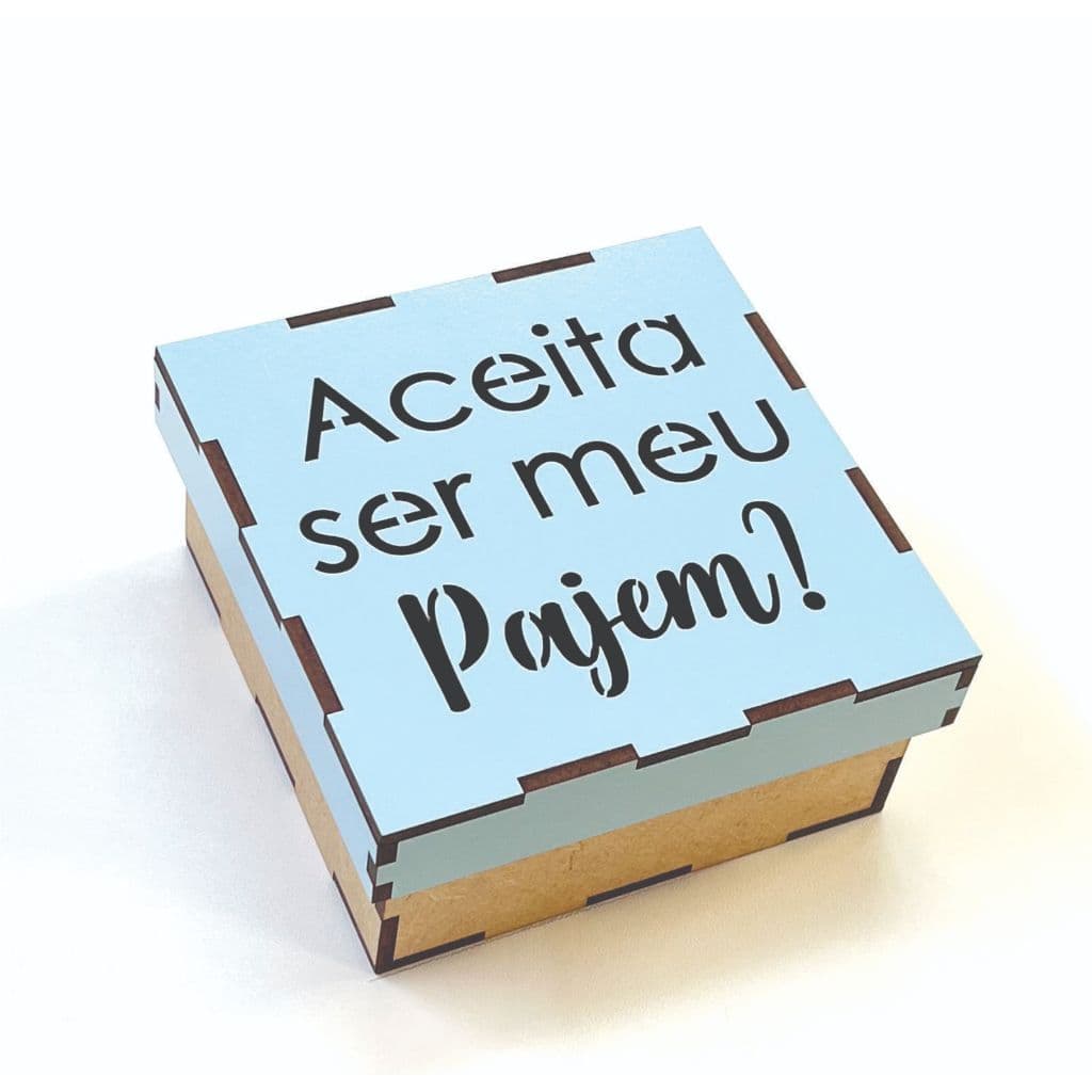 Caixa para pajem, florista, daminha para convite, em mdf