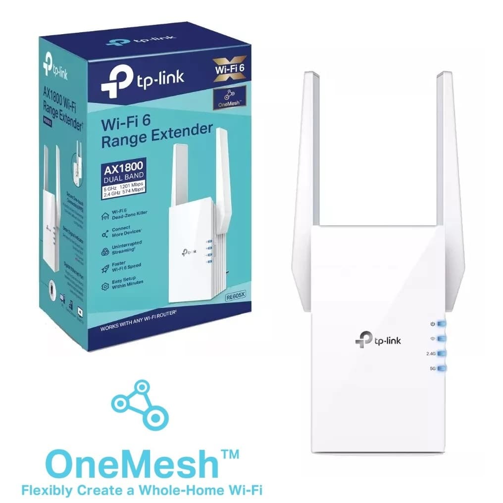 Repetidor De Sinal Tp-link Re605x Wireless Wifi-6  Ax1800