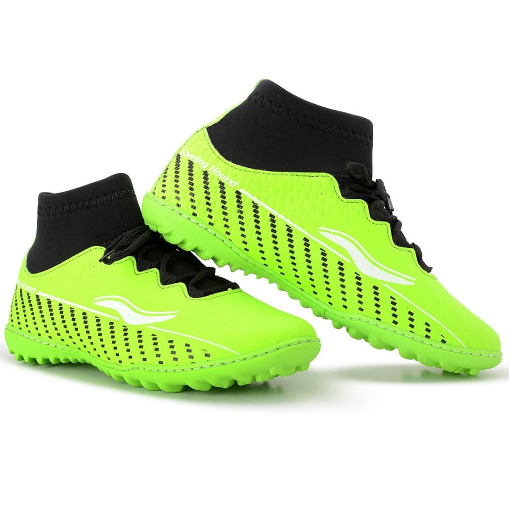 Chuteira Society Sporting Hound Botinha Cano Alto Futebol 7 Suíço Sintético Trava Baixa Confortável Adulto Masculina