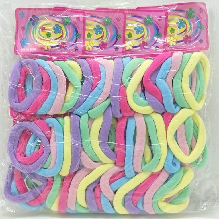 Kit de 72 unidades de Xuxinha de cabelo elastico de para cabelo feminino rabicó para cabelo preto