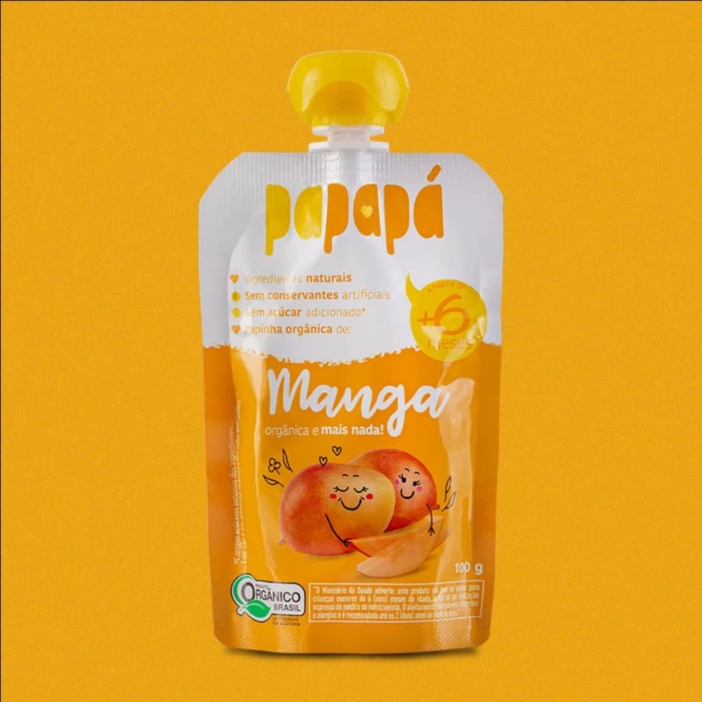 Papinha Squeeze Orgânica Papapá sabor manga -  100g
