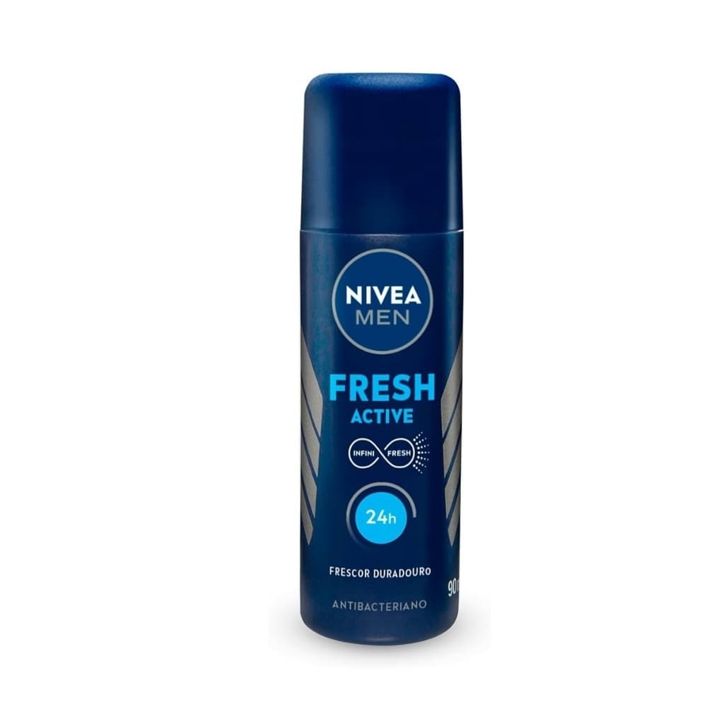 Kit 09un Desodorante Spray Nivea Men Fresh Active com 90ml