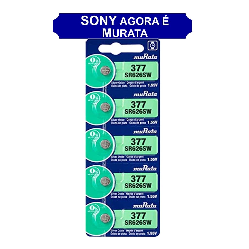 Baterias Pilha Sony 377 Sr626sw Murata Original Lr626 177 Ag4 Lithium para relógios pc camera
