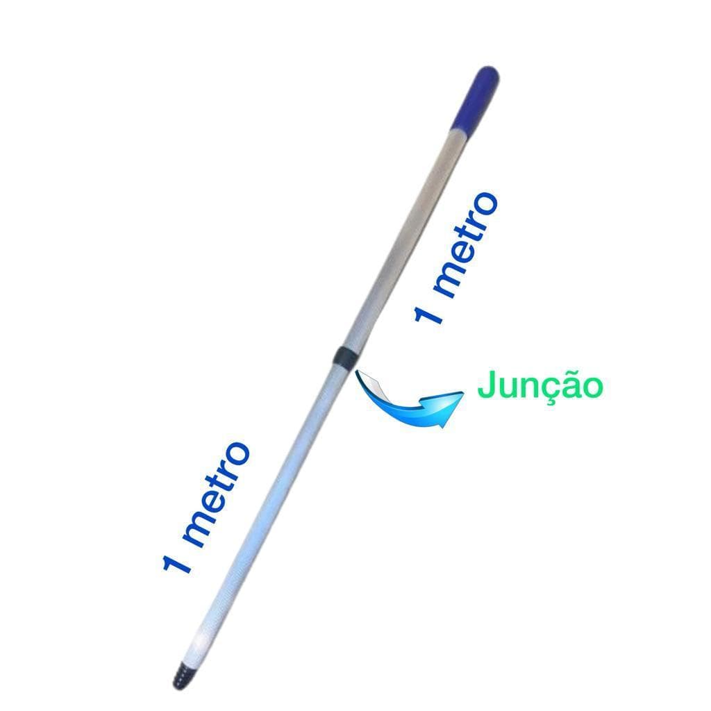 CABO DE 2 METROS EM ALUMÍINIO PARA RODOS E VASSOURAS - SISTEMA COMPACTO PADRÃO ROSCA