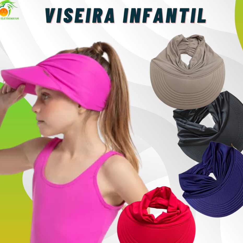 Viseira Infantil Praia Verão Cores Diversas Entrega Imediata Mãe e Filha Piscina Proteção Turbante Chapeu