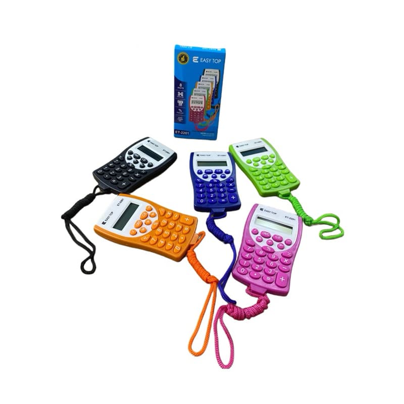 kit 10Mini Calculadora Bolso Estudante Pequena Portátil 08 Dígitos