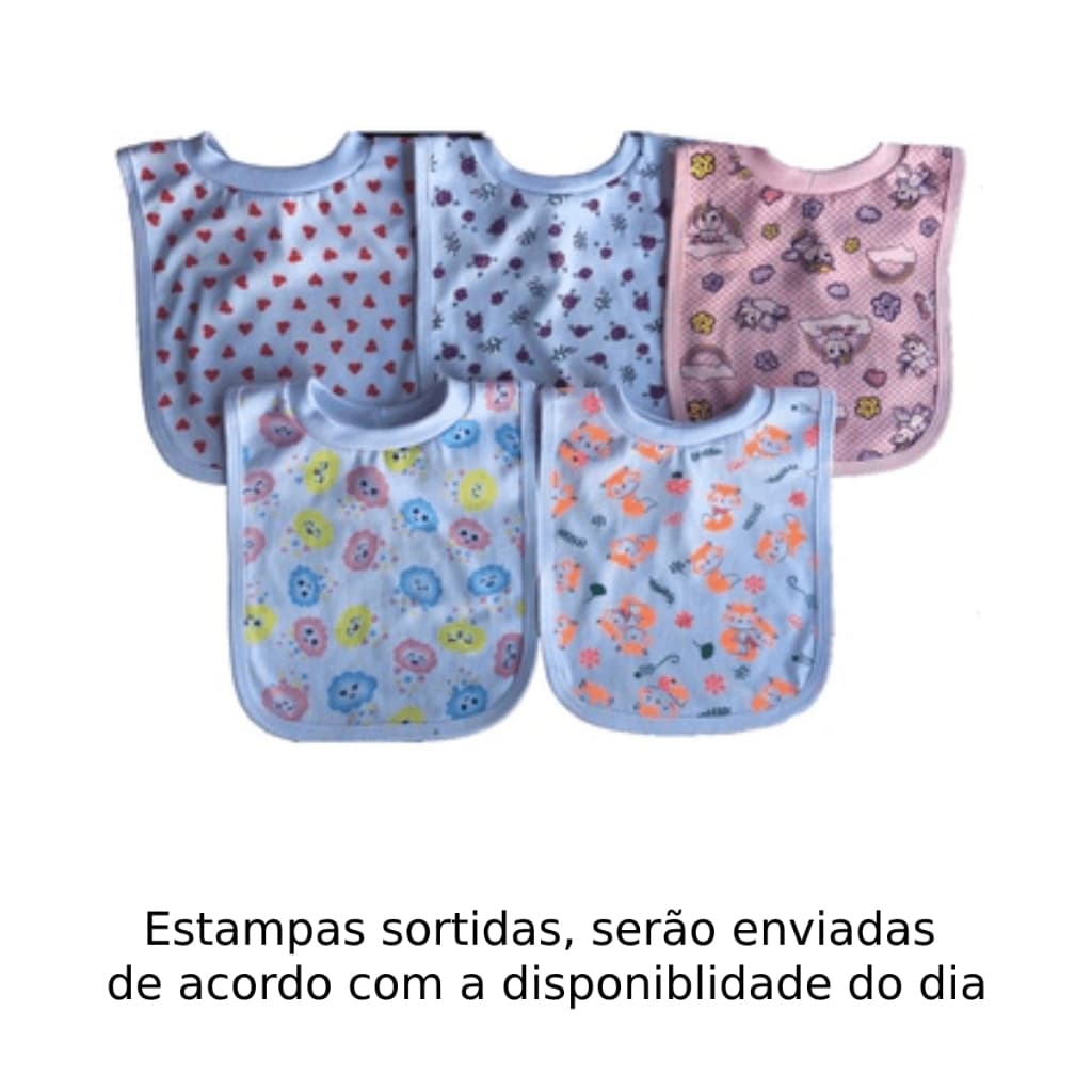 Promoção  1 Babador Camiseta Bebê Estampado Algodão Menino Menina Tamanho Único