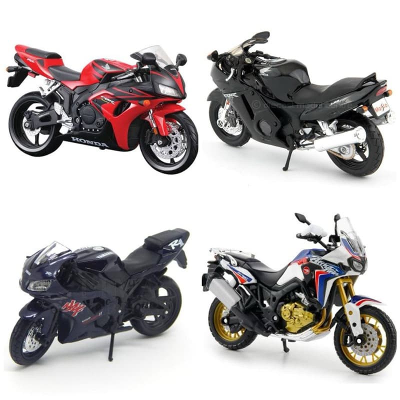Miniaturas Motos Esportivas Honda CBR 1000 Yamaha R1 Kawasaki Ninja H2 R e outras