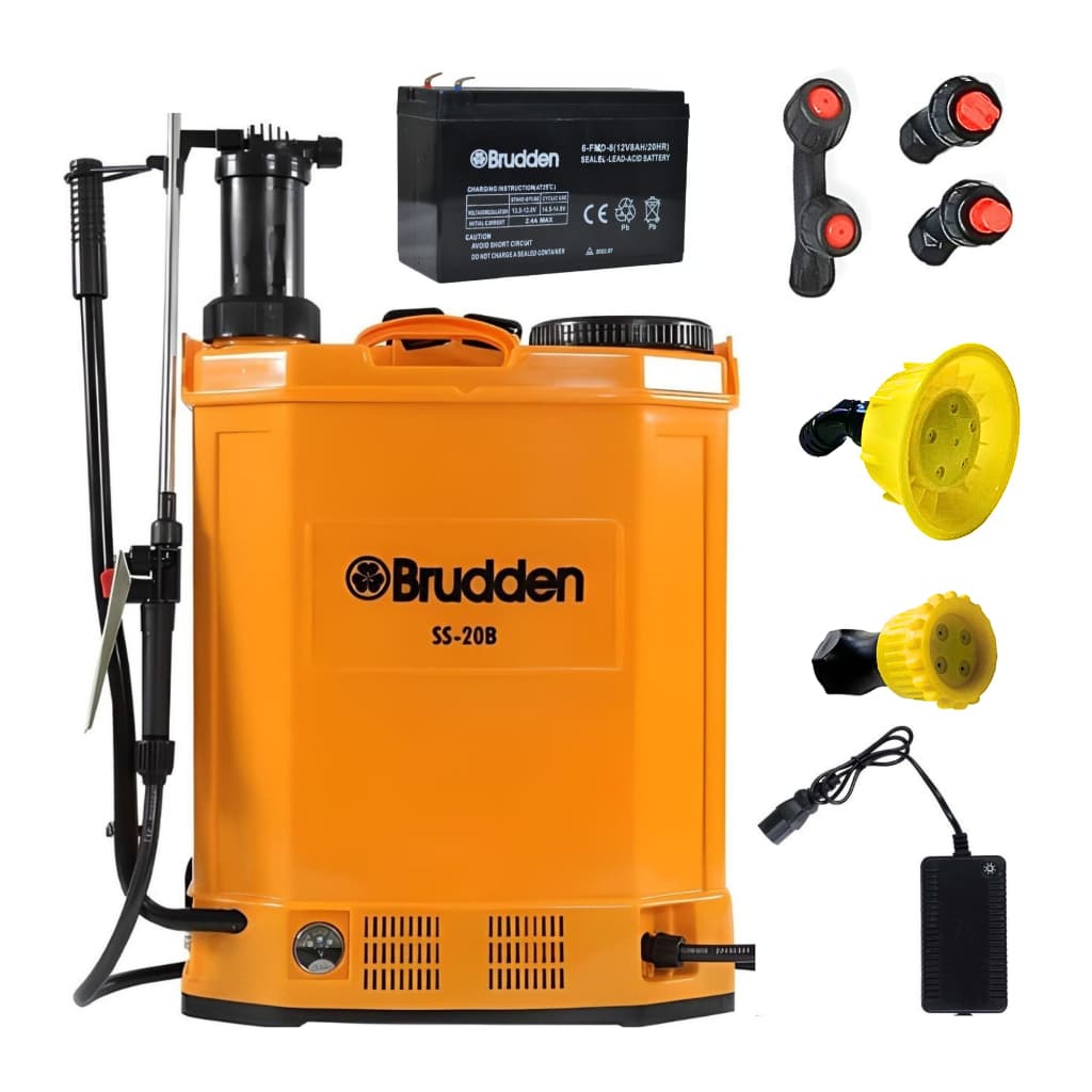 Pulverizador Elétrico A Bateria E Manual Ss20b 20 Litros Bomba De Veneno Costal Brudden Para Agricultura - Jardim