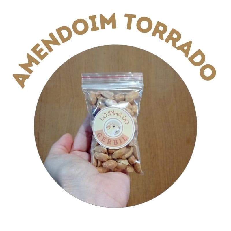 Amendoim torrado sem sal para petisco de roedores