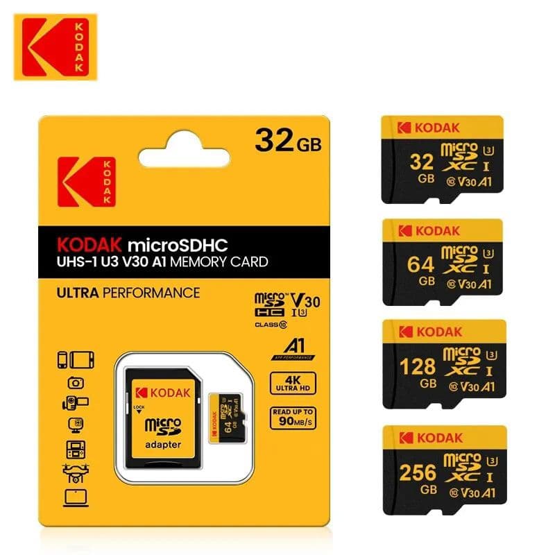 Cartão Memória 64gb,128gb Kodak Original para Câmeras, Gopro, Drone, Etc!