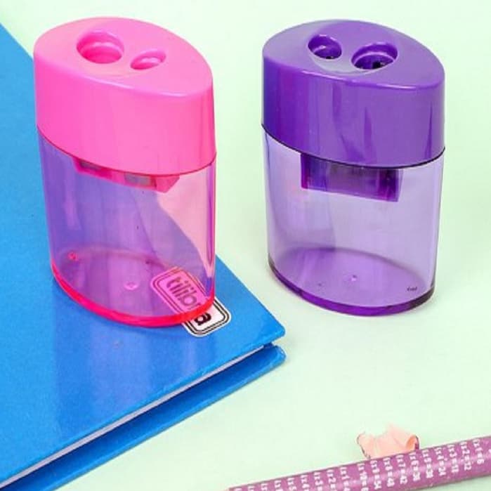 OFERTA Apontador Apontadores Oval com Depósito Duplo Leo & Leo Multicolorido