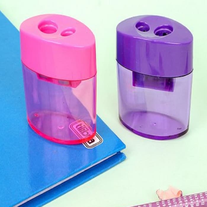 OFERTA Apontador Apontadores Oval com Depósito Duplo Leo & Leo Multicolorido