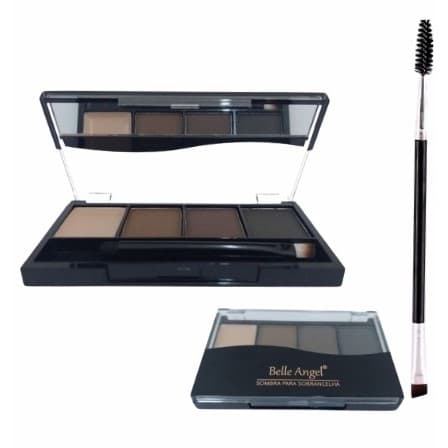 Belle Angel Kit 1 Paleta De Sobrancelhas + 1 Pincel 2 em 1 Para Sobrancelhas B113
