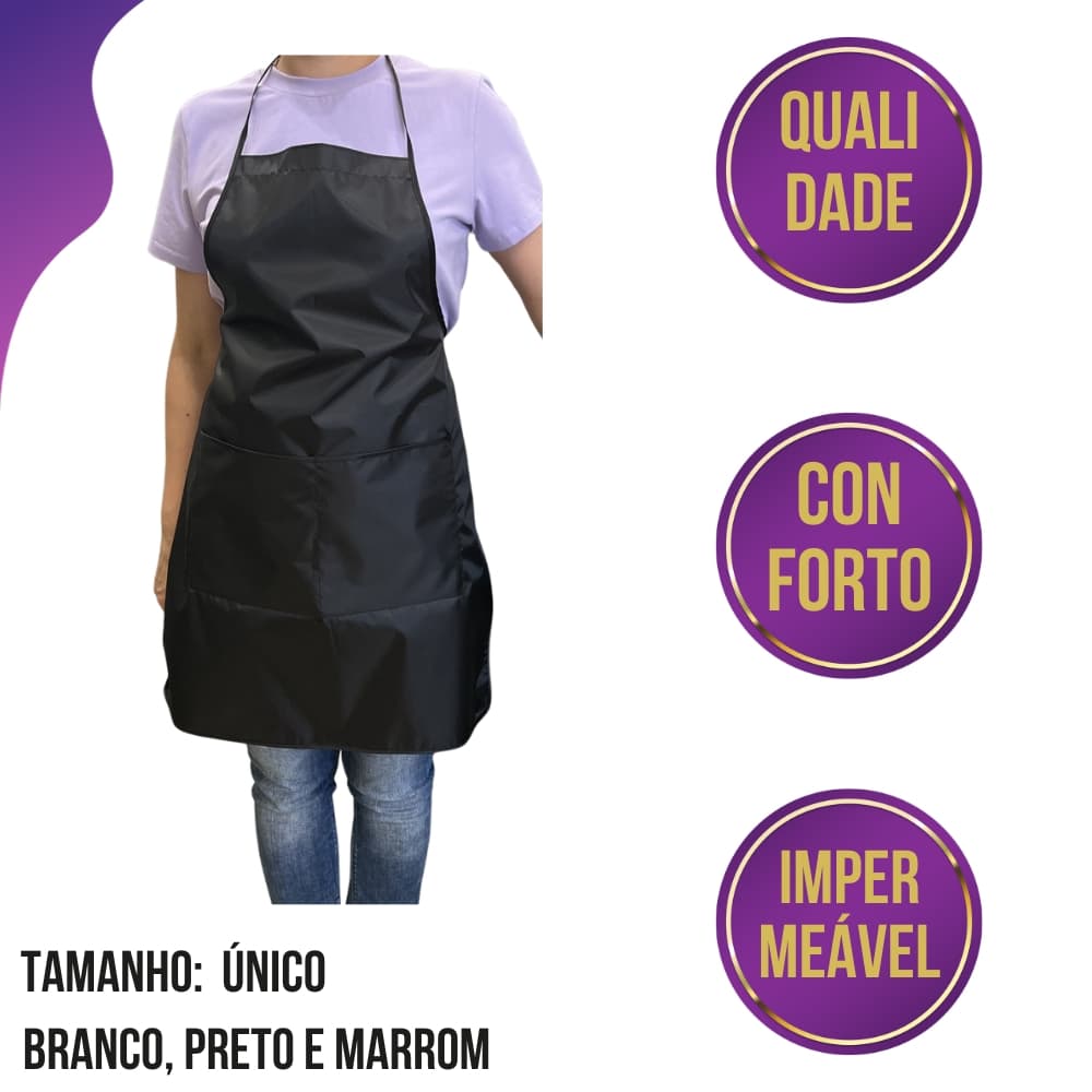 Avental Plastico Pvc Impermeavel Masculino e Feminino Liso Cozinha Açougueiro peixeiro pastelaria