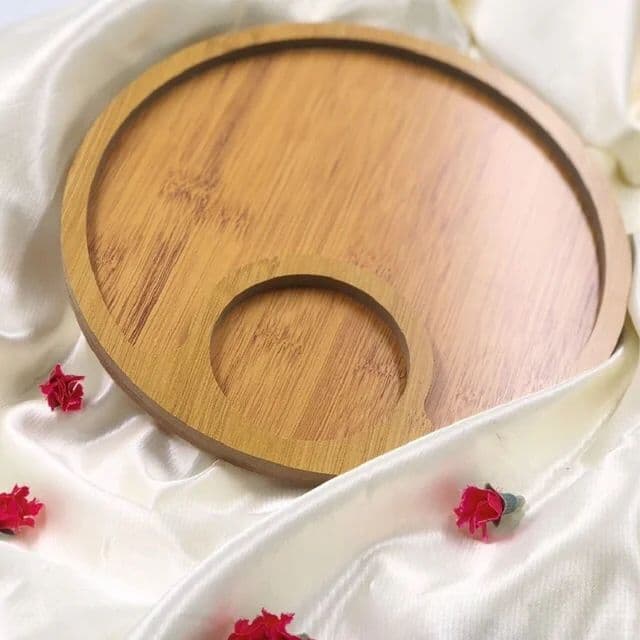 Gamela Redonda 29x29 Mdf Com 2 divisórias para Petiscos Amendoim Churrasco Frios Aperitivos VENDA