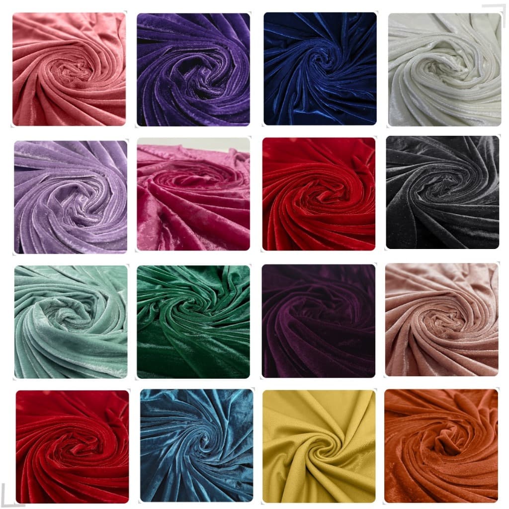 Tecido Malha Veludo Cristal 1,50m Largura (1,00 m x 1,50 m)