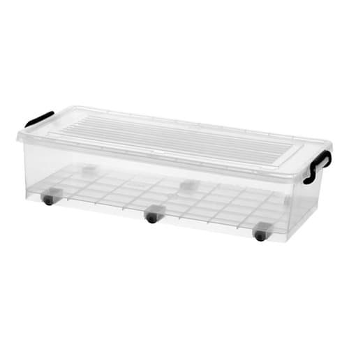 Caixa Organizadora Container 38 Litros Sapateira Com Rodinhas caixa para sapatos empilhável