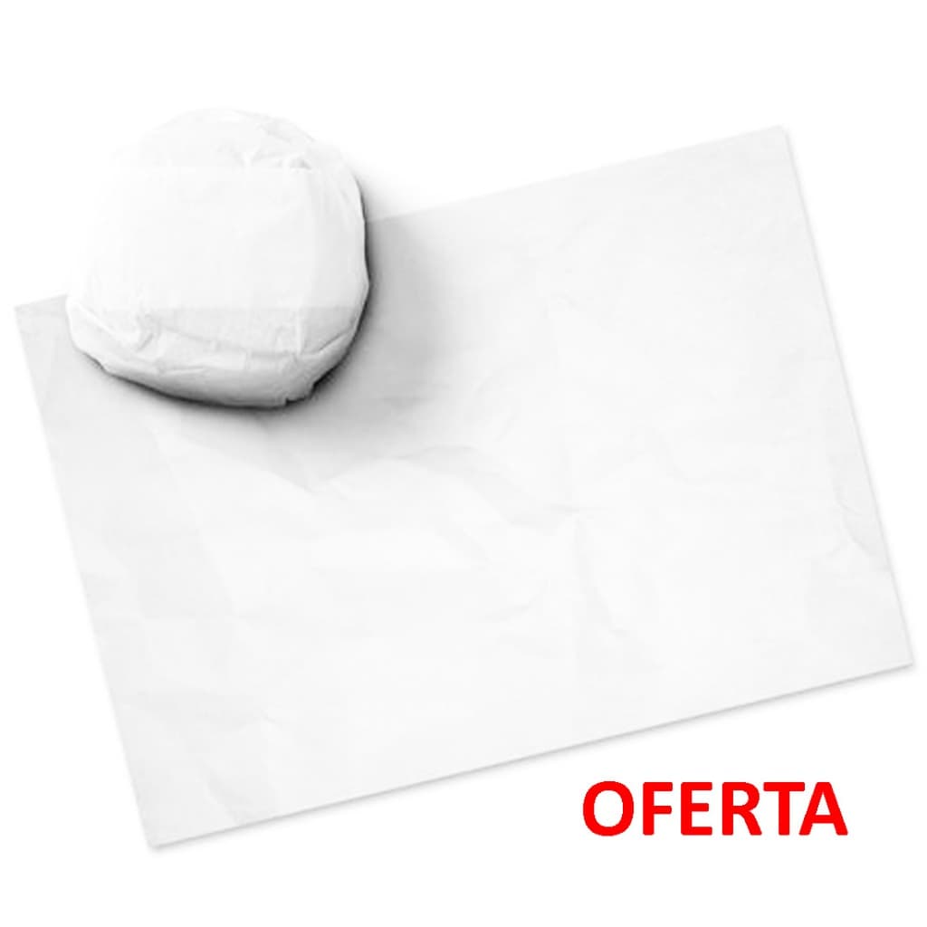 500 Folhas Papel Acoplado 33x37 BRANCO Filme Pvc Barreira Gordura