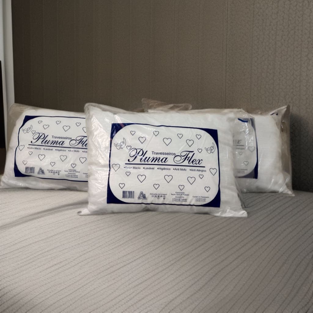 kit 2 Travesseiros Strech Antialergico Antibacteriano 50x70x16cm preço de fábrica