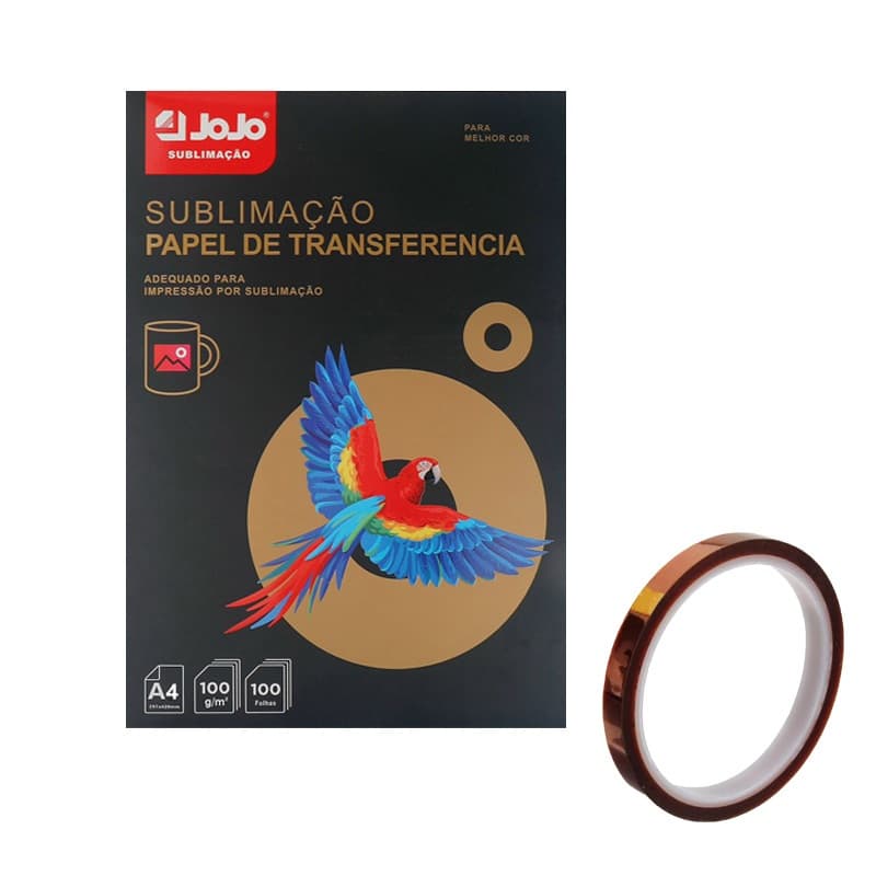 Papel Sublimatico Jojo Fundo Rosa A4 100 Fls+01 Fita Termica Original