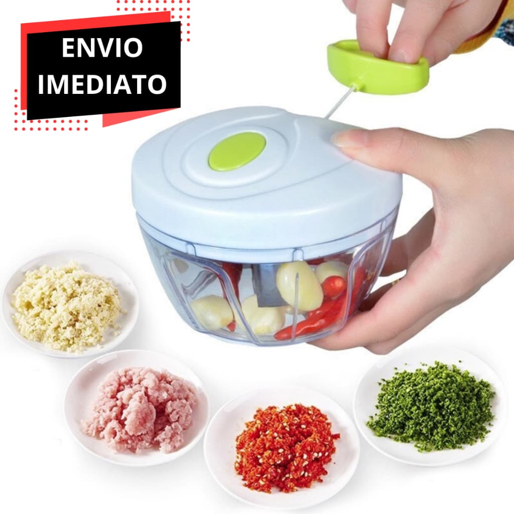Mini Processador de Alimentos 3 Lâminas Manual 500ml