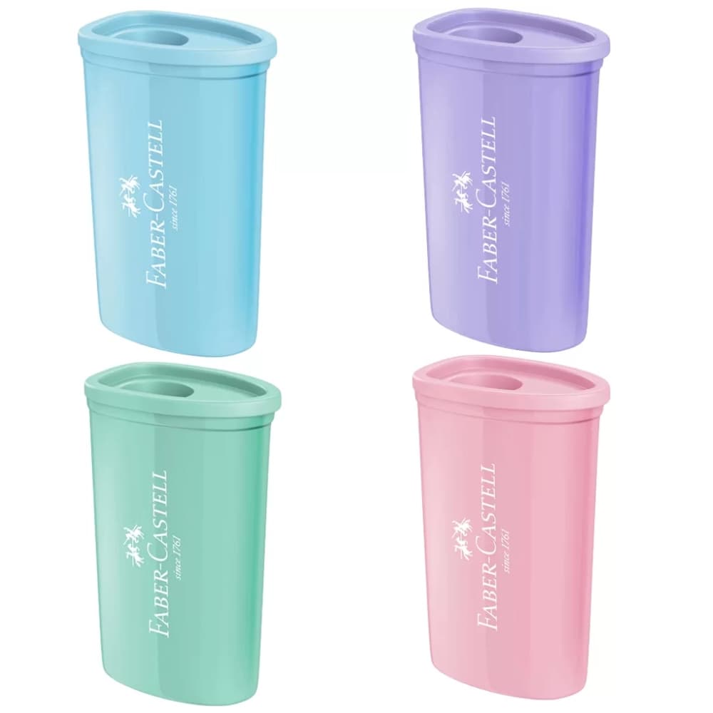 Apontador C/ Deposito Tons Pastel Triangular - Faber Castell