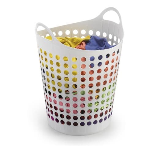 Cesto Multiuso Flexível Roupa Limpaza Branco Arthi 44 Litros