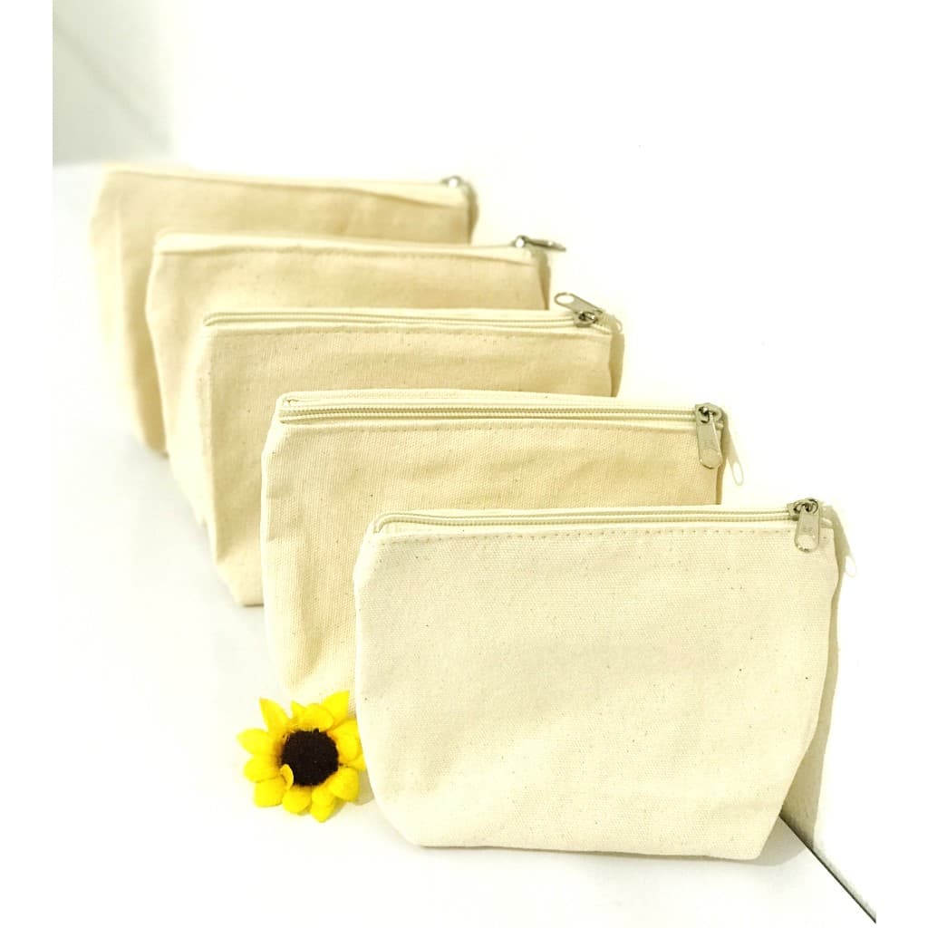 Necessaire Algodão Ecológica Kit Variados - Tamanho 20x15x4