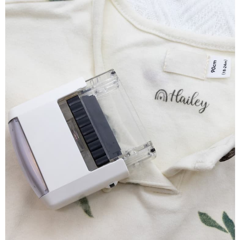 Carimbo Personalizado com Nome para Tecido Roupa Uniforme Agenda Infantil